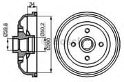 OEM BREMSTROMMEL Ohne ABS Ring 0986477056