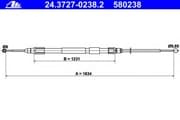 OEM BRAKE SHOE CABLE BMW X3/E83/RH 24372702382