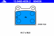 OEM BRAKE PAD SET REAR DB W115,W123,W116 13046040362