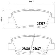 OEM Rear Brake Pad Set, Disc Brake P30054