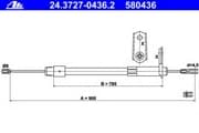 OEM BRAKE SHOE CABLE REAR DB W203/RH 24372704362