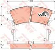 OEM PAD KIT, DISC BRAKE GDB3165