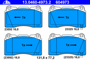 OEM PAD KIT, DISC BRAKE 13046049732