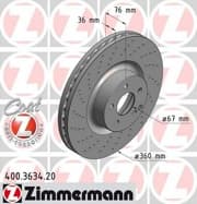 OEM BRAKE DISC FRT VENT DB W220,CL215/S55AMG,CL55AMG 400363420