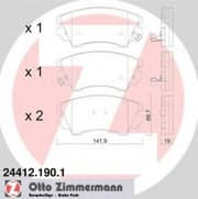 OEM PAD KIT, DISC BRAKE 244121901