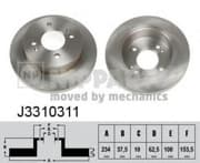 OEM NIPPARTS BRAKE DISCS J3310311