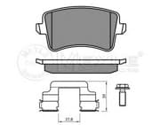 OEM Brake Pad Set, disc brake 0252460617K2