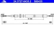 OEM BRAKE SHOE CABLE REAR DB W638 24372704352