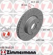 OEM BRAKE DISC FRT VENT DB W230/E55/SL55/AMG 400364020