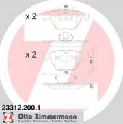 OEM PAD KIT, DISC BRAKE 233122001