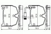 OEM BRAKE PAD SET FRT DB W220,W221,C215,C219/AMG 0986494364