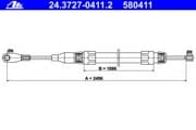 OEM BRAKE SHOE CABLE FRT DB W124 24372704112