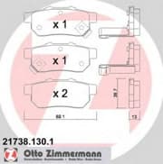 OEM PAD KIT, DISC BRAKE 217381301