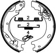 OEM LR BRAKE SHOE SET L319 FSB4033