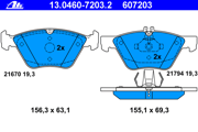 OEM BRAKE PAD SET FRT DB W220,W211/4MATIC 13046072032