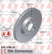 OEM DISC BRAKE ROTOR 610370620