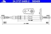 OEM CABLE ASSY, PARKING BRAKE 24372704092