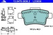 OEM PAD KIT, DISC BRAKE 13047038362