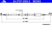 OEM CABLE ASSY, PARKING BRAKE 24372733032