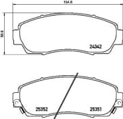 OEM Front Brake Pad Set, Disc Brake P28068