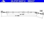 OEM BRAKE SHOE CABLE REAR DB W203/RH 24372704372