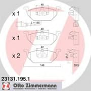 OEM PAD KIT, DISC BRAKE 231311951