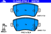 OEM PAD KIT, DISC BRAKE 13046057002