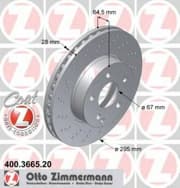 OEM BRAKE DISC FRT VENT DB W204/C200,220,230,280 2007- 400366520