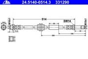 OEM HOSE ASSY, BRAKE 24514005143