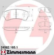 OEM PAD KIT, DISC BRAKE 245821851