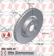 OEM BRAKE DISC FRT VENT DB W221,T211,W211/8,12CYL 400365820