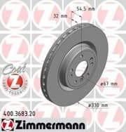 OEM BRAKE DISC FRT DB W166/ML/GLE/6 CYL 400368320