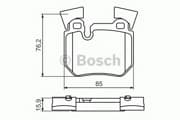 OEM Disc brake pad set; rear 0986494421