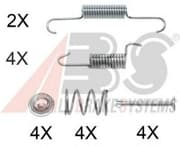 OEM SPRING SET, DISC BRAKE 0871Q