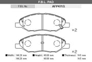 OEM PAD KIT, DISC BRAKE AFP471S