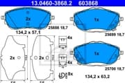 OEM PAD KIT, DISC BRAKE 13046038682