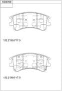 OEM PAD KIT, DISC BRAKE KD3769