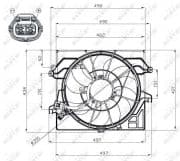 OEM SHROUD ASSY, WITH COOLING FAN 47482