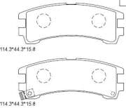 OEM PAD KIT, DISC BRAKE KD1736