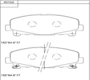 OEM PAD KIT, DISC BRAKE KD1522