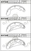 OEM SHOE KIT, DRUM BRAKE K9720E