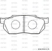 OEM BRAKE PAD FRONT 45022-SB0-671 HO CRX 198310-198710 C1N004