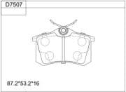 OEM PAD KIT, DISC BRAKE KD7507