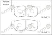 OEM PAD KIT, DISC BRAKE KD0203