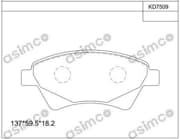 OEM PAD KIT, DISC BRAKE KD7509