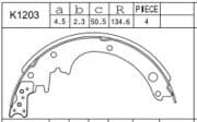 OEM SHOE KIT, DRUM BRAKE K1203