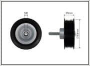 OEM TENSIONER ASSY, PULLEY 500334