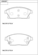 OEM PAD KIT, DISC BRAKE KD6357