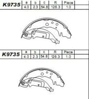 OEM BRAKE SHOE K9735