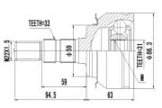 OEM JOINT KIT-FRT WHL DRV SHF 13318006